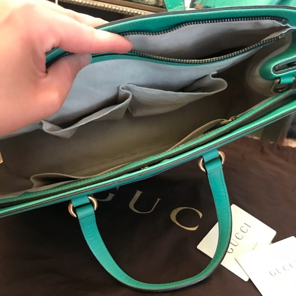 SOLD🔥Mermaid Gucci Cruise bag bamboo cruise green - Picture 2 of 7